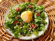 Burrata au caramel de vinaigre de cidre