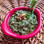 Pesto de fanes de carottes aux noix