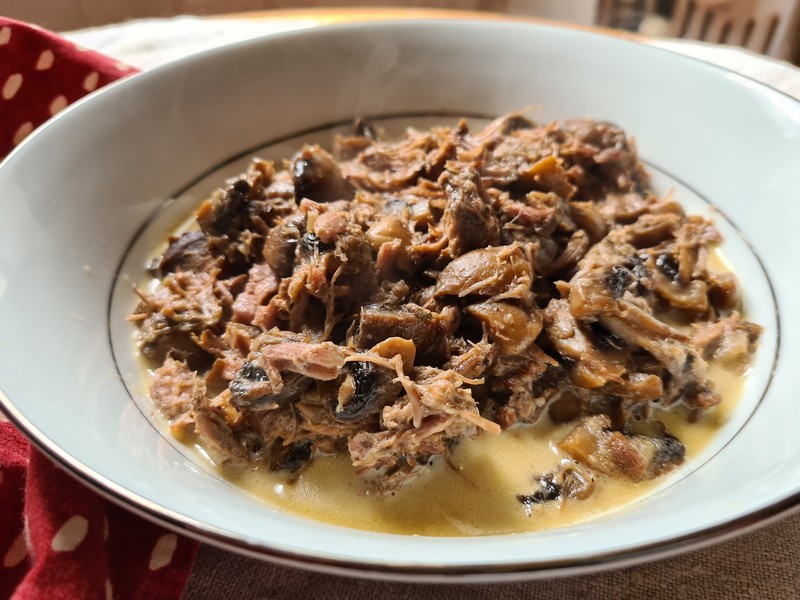 recettes luxembourgeoises porc aux champignons à la crème