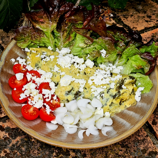 recettes sud-soudanaises omelette à la feta et à l'oseille