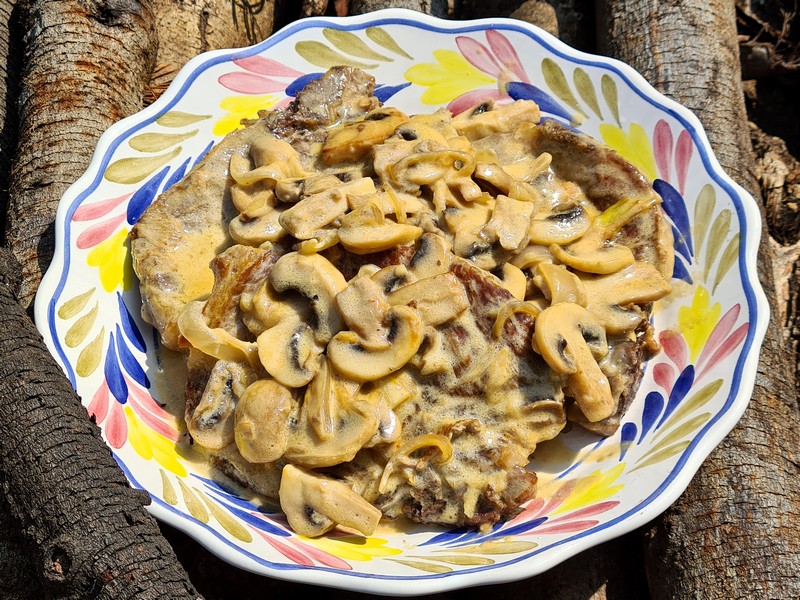 recettes biélorusses côtes de porc aux champignons