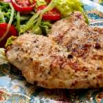 Poulet mariné au lait de coco et grillé