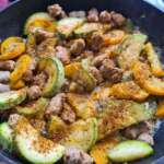 Saucisses sautées aux courgettes 0006