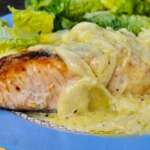 Saumon à la crème d&rsquo;oignon