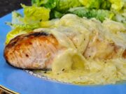 Saumon à la crème d’oignon (îles Féroé)