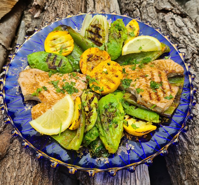 recettes capverdiennes thon et légumes grillés