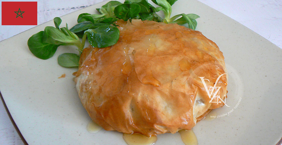 recettes marocaines pastilla au poulet, amandes et miel