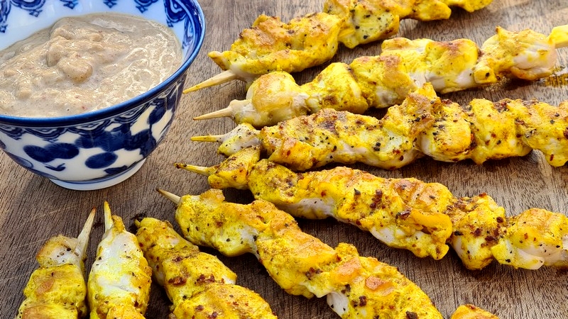 recettes indonésiennes poulet au satay