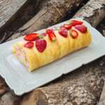 Roulé aux citron vert et fraises 0
