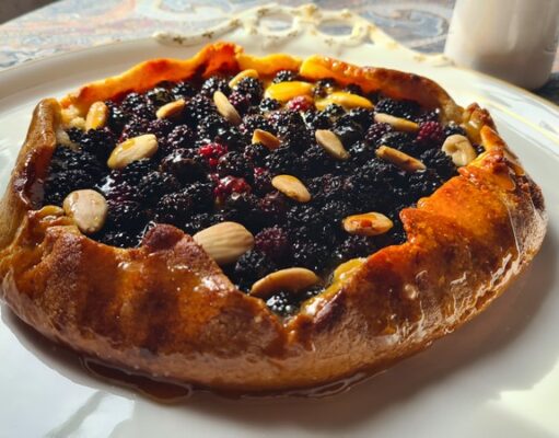 Tarte rustique aux mûres sans sucre