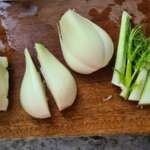 Fenouils et oignon caramélisés sur crème de feta0001
