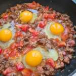 Poêlée d&rsquo;agneau aux oeufs 0008