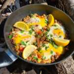 Poêlée d&rsquo;agneau aux oeufs