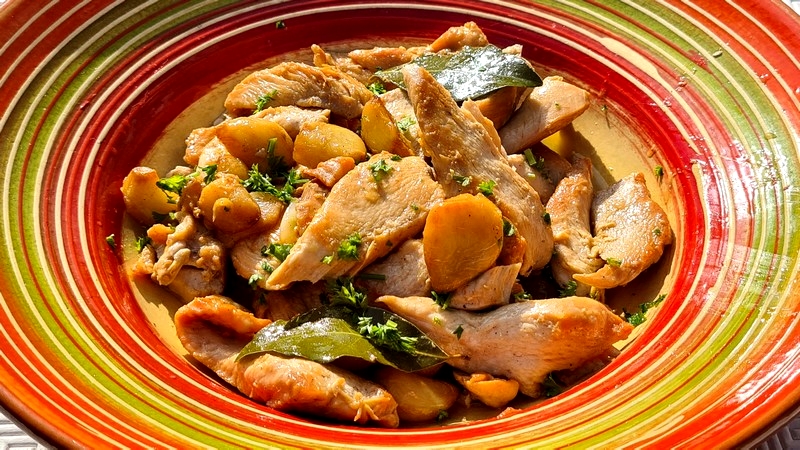 recettes espagnoles poulet à l'ail