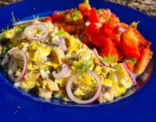 Oeufs brouillés au hareng (La Dominique)