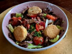Salade au Chavignol frit